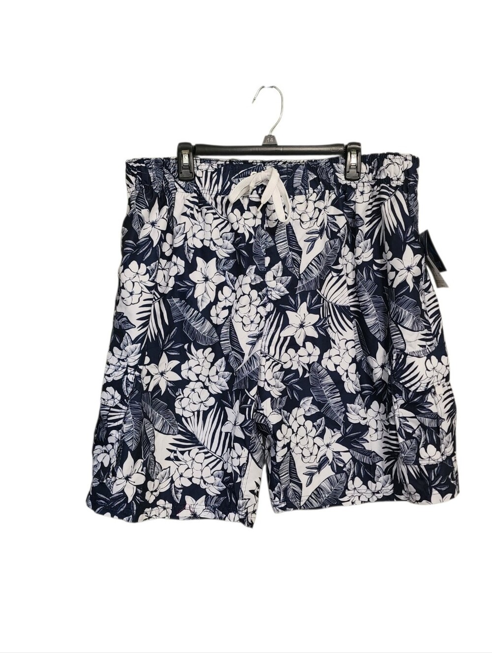 Kanu Surf Swim Trunks Shorts 3X Navy White Floral NWT
